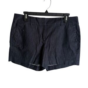 ANN TAYLOR Petites Signature Dark Chambray Denim Look‎ Ladies Shorts, 10P